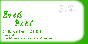 erik mill business card